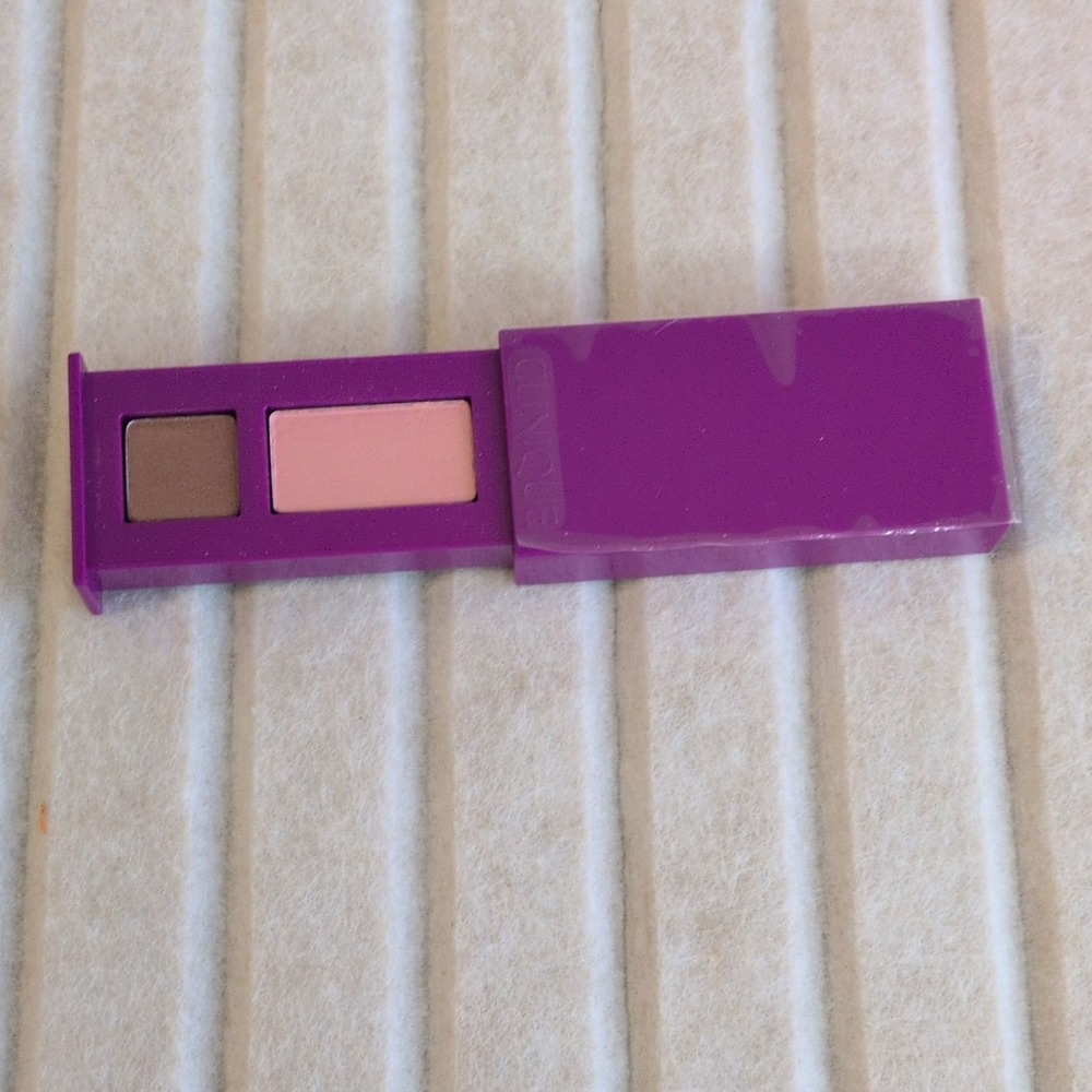 Clinique All About Shadow Duo 14 Strawberry‎ Fudge Eyeshadow Brown Pink